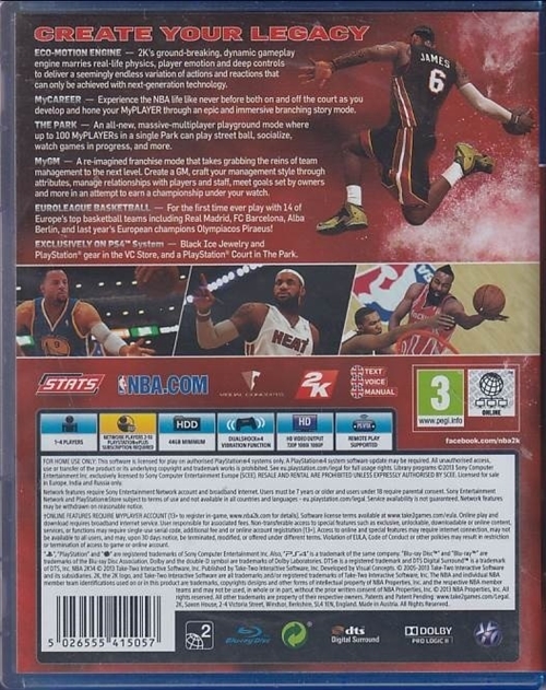 NBA 2K14 - PS4 (B Grade) (Genbrug)